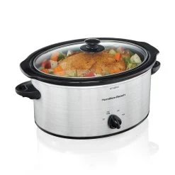 Hamilton Beach 5 Quart Slow Cooker, Silver