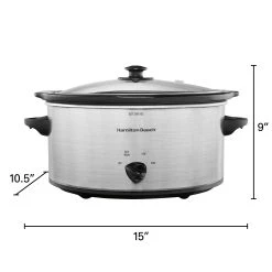 Hamilton Beach 5 Quart Slow Cooker, Silver 13 Hamilton Beach 5 Quart Slow Cooker, Silver -Kitchenware Sales Shop 33156R 07