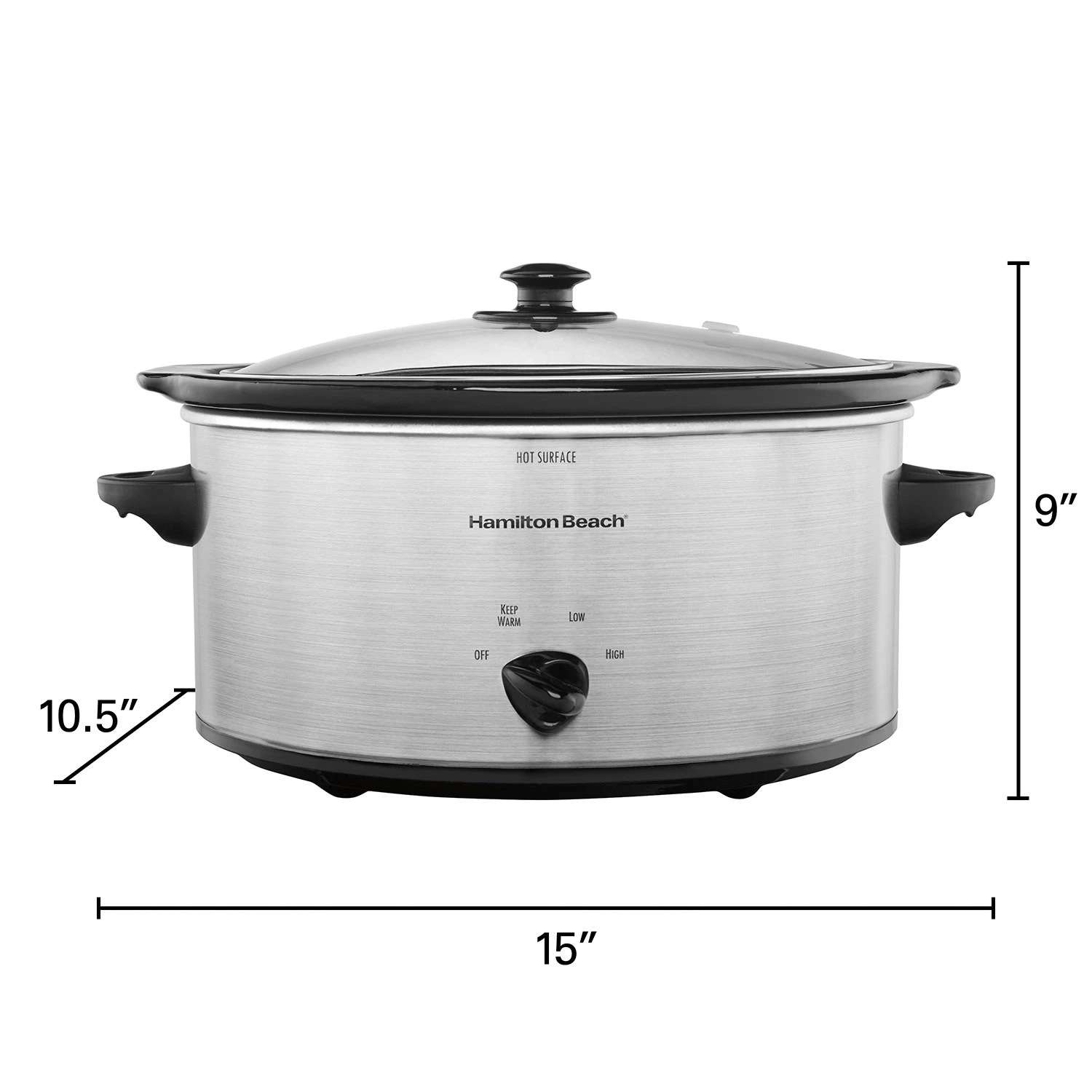 Hamilton Beach 5 Quart Slow Cooker, Silver 7 Hamilton Beach 5 Quart Slow Cooker, Silver - Image 7