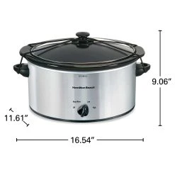 Hamilton Beach 6 Quart Slow Cooker Chorme -Kitchenware Sales Shop 33167 VPA 08
