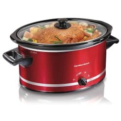 Hamilton Beach 8 Quart Slow Cooker, Red