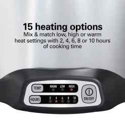 Hamilton Beach Sear & Cook 10 Quart Stockpot Slow Cooker, Silver -Kitchenware Sales Shop 33196 VPA 04