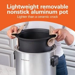 Hamilton Beach Sear & Cook 10 Quart Stockpot Slow Cooker, Silver -Kitchenware Sales Shop 33196 VPA 05