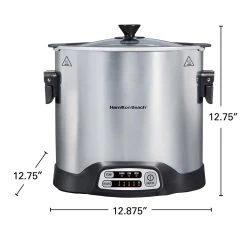 Hamilton Beach Sear & Cook 10 Quart Stockpot Slow Cooker, Silver -Kitchenware Sales Shop 33196 VPA 08
