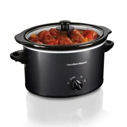 Hamilton Beach 3 Quart Slow Cooker, Matte Black