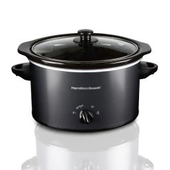 Hamilton Beach 3 Quart Slow Cooker, Matte Black -Kitchenware Sales Shop 33231 04