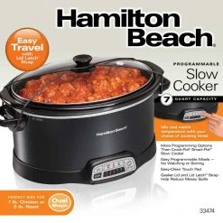 Hamilton Beach Programmable 7 Quart Slow Cooker -Kitchenware Sales Shop 33474 pkg