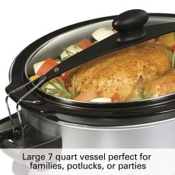 Hamilton Beach Stay Or Go® Programmable 7 Qt. Slow Cooker With Party Dipper -Kitchenware Sales Shop 33477 04TOI