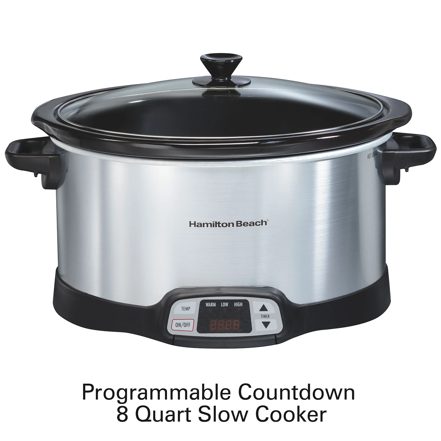 Hamilton Beach 8 Quart Programmable Countdown Slow Cooker, Silver 2 Hamilton Beach 8 Quart Programmable Countdown Slow Cooker, Silver - Image 2