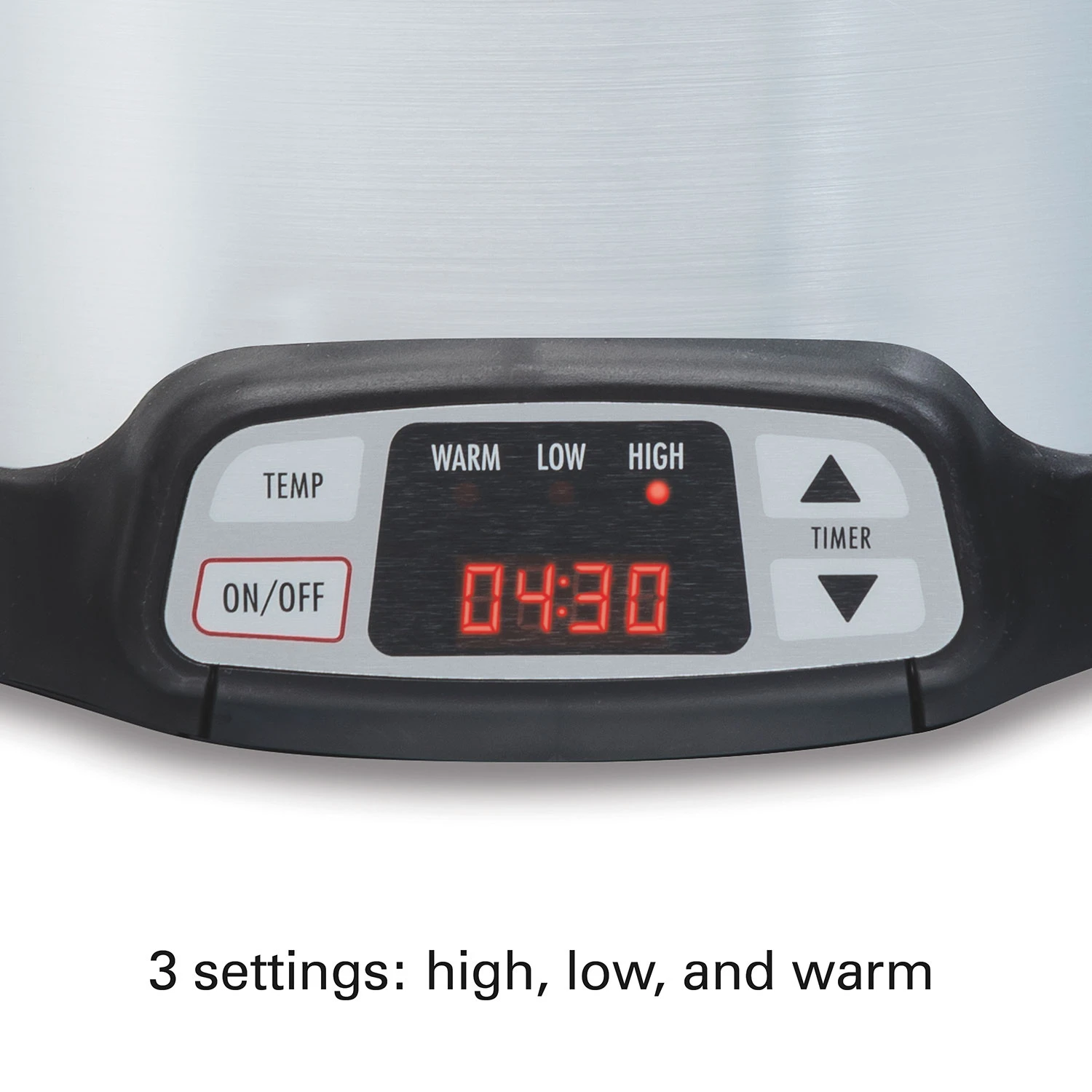 Hamilton Beach 8 Quart Programmable Countdown Slow Cooker, Silver 3 Hamilton Beach 8 Quart Programmable Countdown Slow Cooker, Silver - Image 3