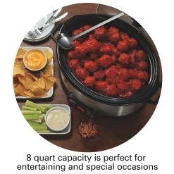 Hamilton Beach 8 Quart Programmable Countdown Slow Cooker, Silver 11 Hamilton Beach 8 Quart Programmable Countdown Slow Cooker, Silver -Kitchenware Sales Shop 33480 05TOI