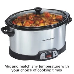 Hamilton Beach 8 Quart Programmable Countdown Slow Cooker, Silver 12 Hamilton Beach 8 Quart Programmable Countdown Slow Cooker, Silver -Kitchenware Sales Shop 33480 06TOI