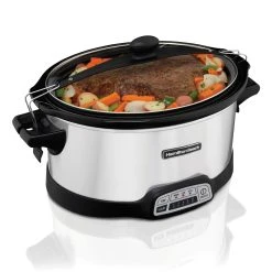 Stay Or Go® Programmable Slow Cooker, Silver