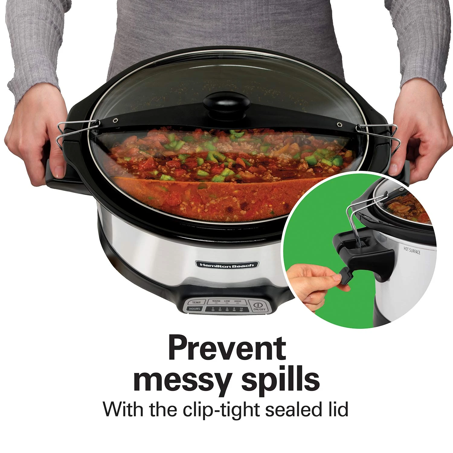 Stay Or Go® Programmable Slow Cooker, Silver 2 Stay Or Go® Programmable Slow Cooker, Silver - Image 2