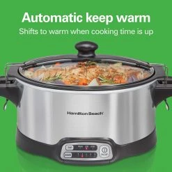 Hamilton Beach Stay Or Go® Sear & Cook 6 Quart Slow Cooker, Silver 13 Hamilton Beach Stay Or Go® Sear & Cook 6 Quart Slow Cooker, Silver -Kitchenware Sales Shop 33663 VPA 06