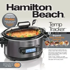 Hamilton Beach Temp Tracker™ 6 Quart Slow Cooker -Kitchenware Sales Shop 33866 PKG Front ENG