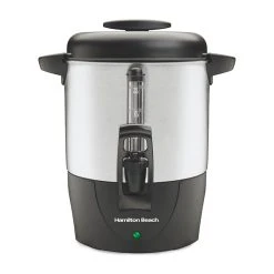 Hamilton Beach 40 Cup Coffee Urn, Black & Stainless