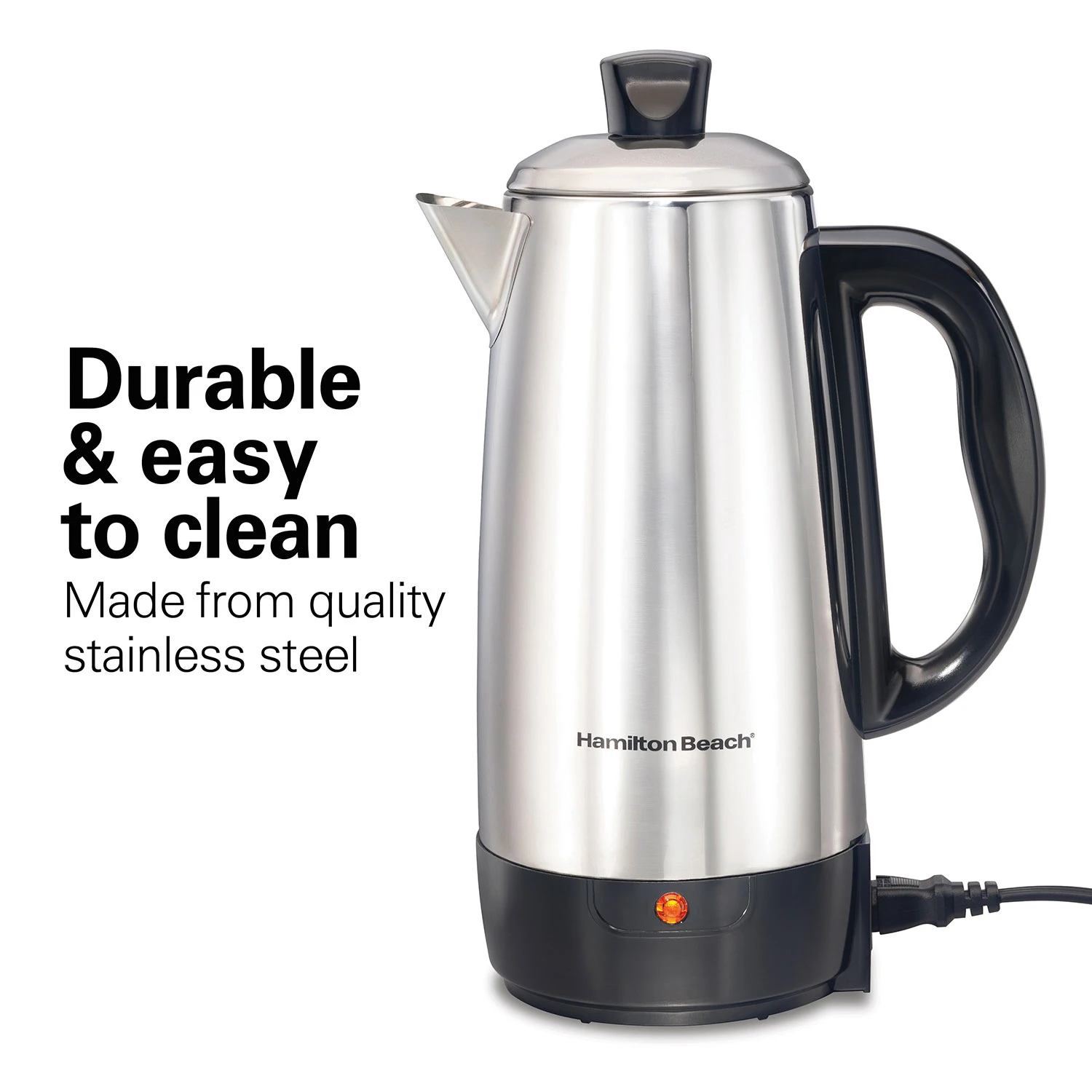 12 Cup Percolator With Cool-Touch Handle, Stainless Steel 5 12 Cup Percolator With Cool-Touch Handle, Stainless Steel - Image 5