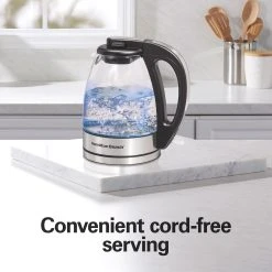 Hamilton Beach Compact 1 Liter Glass Kettle -Kitchenware Sales Shop 40930 VPA 06