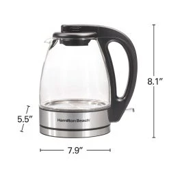 Hamilton Beach Compact 1 Liter Glass Kettle -Kitchenware Sales Shop 40930 VPA 08