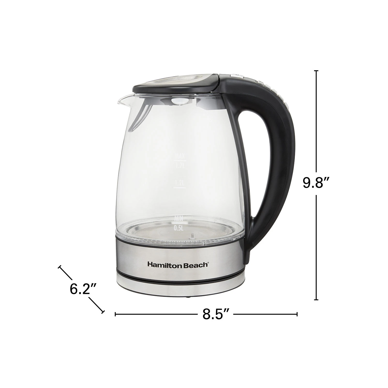 Hamilton Beach 1.7 Liter Variable Temperature Glass Kettle 8 Hamilton Beach 1.7 Liter Variable Temperature Glass Kettle - Image 8