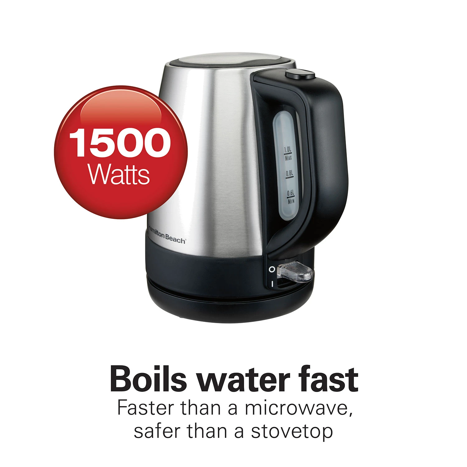 Recertified 1 Liter Stainless Steel Electric Kettle 2 Recertified 1 Liter Stainless Steel Electric Kettle - Image 2