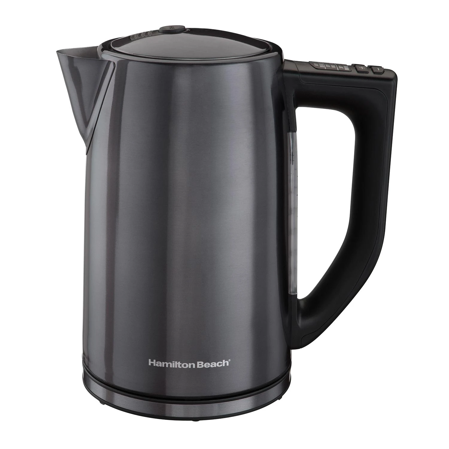 Hamilton Beach 1.7 Liter Variable Temperature Electric Kettle, Black & Stainless Steel 1 Hamilton Beach 1.7 Liter Variable Temperature Electric Kettle, Black & Stainless Steel