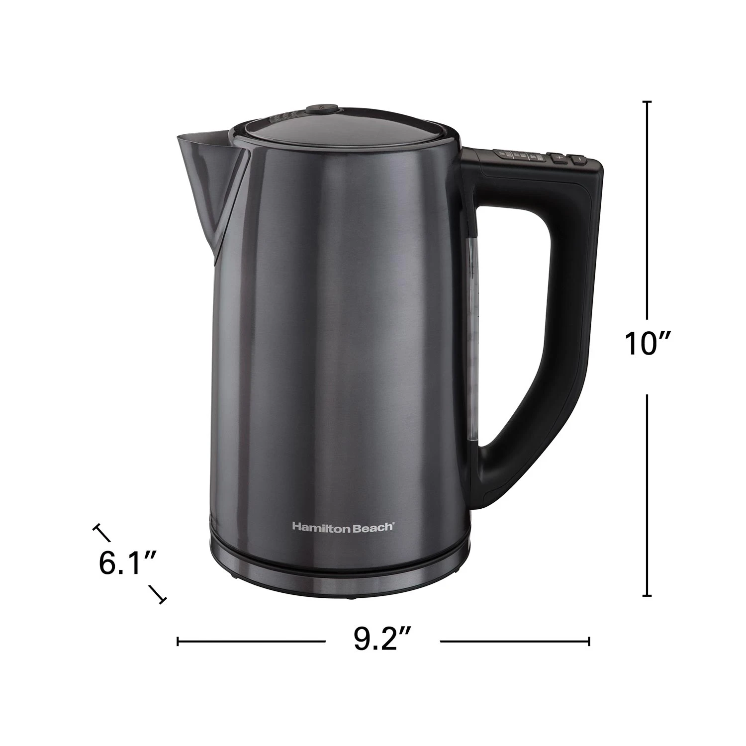 Hamilton Beach 1.7 Liter Variable Temperature Electric Kettle, Black & Stainless Steel 6 Hamilton Beach 1.7 Liter Variable Temperature Electric Kettle, Black & Stainless Steel - Image 6