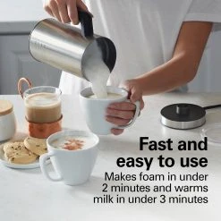 Milk Frother And Warmer, Stainless Steel 13 Milk Frother And Warmer, Stainless Steel -Kitchenware Sales Shop 43565C VPA 06