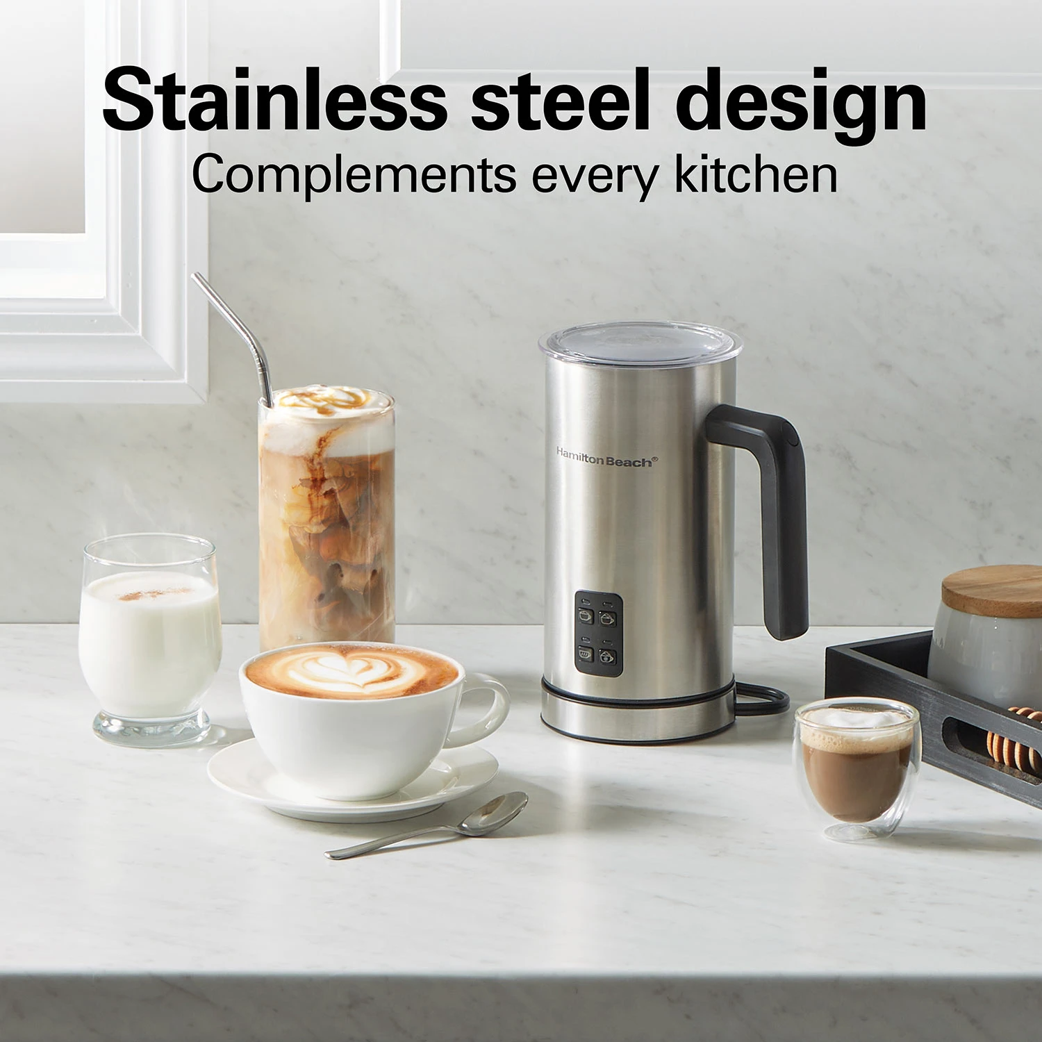 Milk Frother And Warmer, Stainless Steel 7 Milk Frother And Warmer, Stainless Steel - Image 7