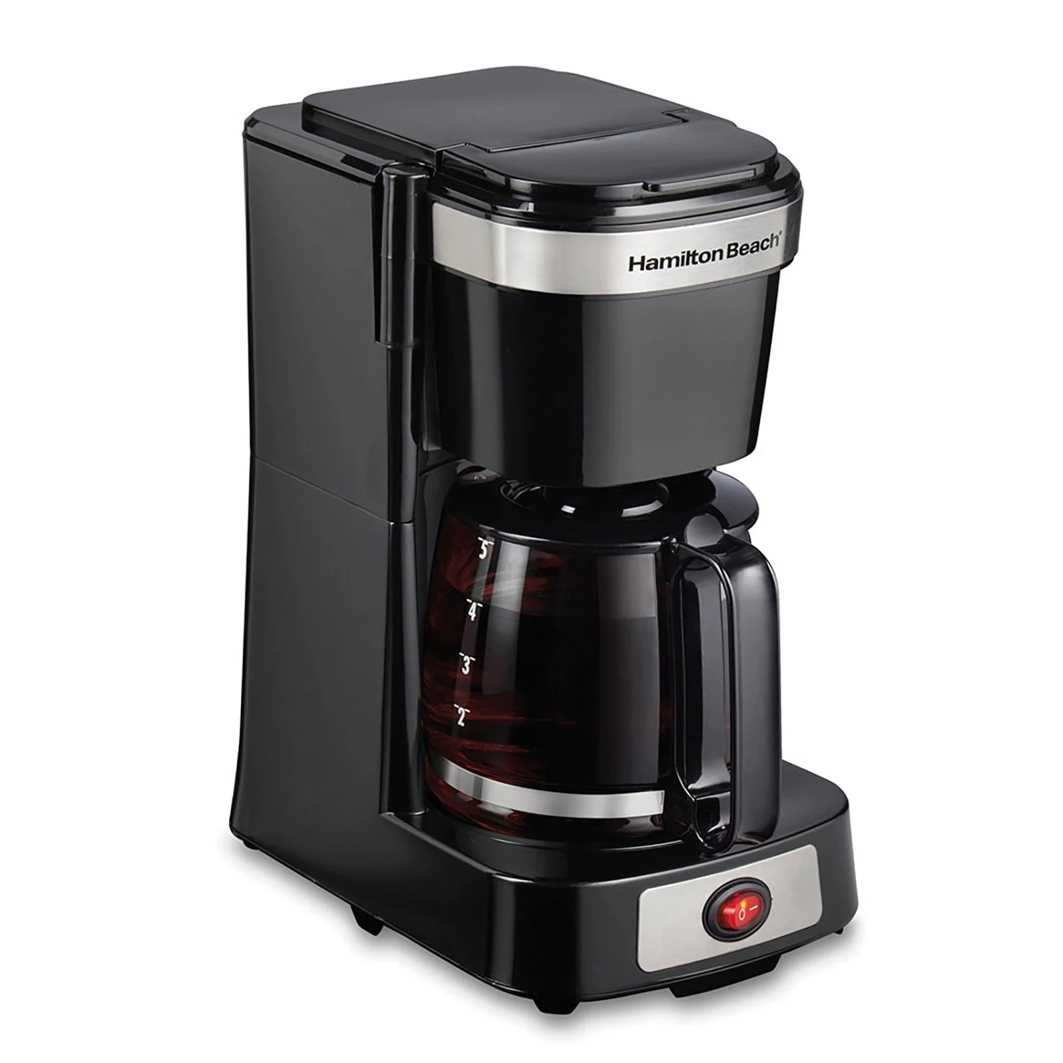 Hamilton Beach FrontFill® 5 Cup Compact Coffee Maker With Glass Carafe 1 Hamilton Beach FrontFill® 5 Cup Compact Coffee Maker With Glass Carafe