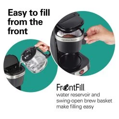 Hamilton Beach FrontFill® 5 Cup Compact Coffee Maker With Glass Carafe 11 Hamilton Beach FrontFill® 5 Cup Compact Coffee Maker With Glass Carafe -Kitchenware Sales Shop 46110 VPA 03