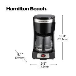 Hamilton Beach FrontFill® 5 Cup Compact Coffee Maker With Glass Carafe 17 Hamilton Beach FrontFill® 5 Cup Compact Coffee Maker With Glass Carafe -Kitchenware Sales Shop 46110 VPA 09