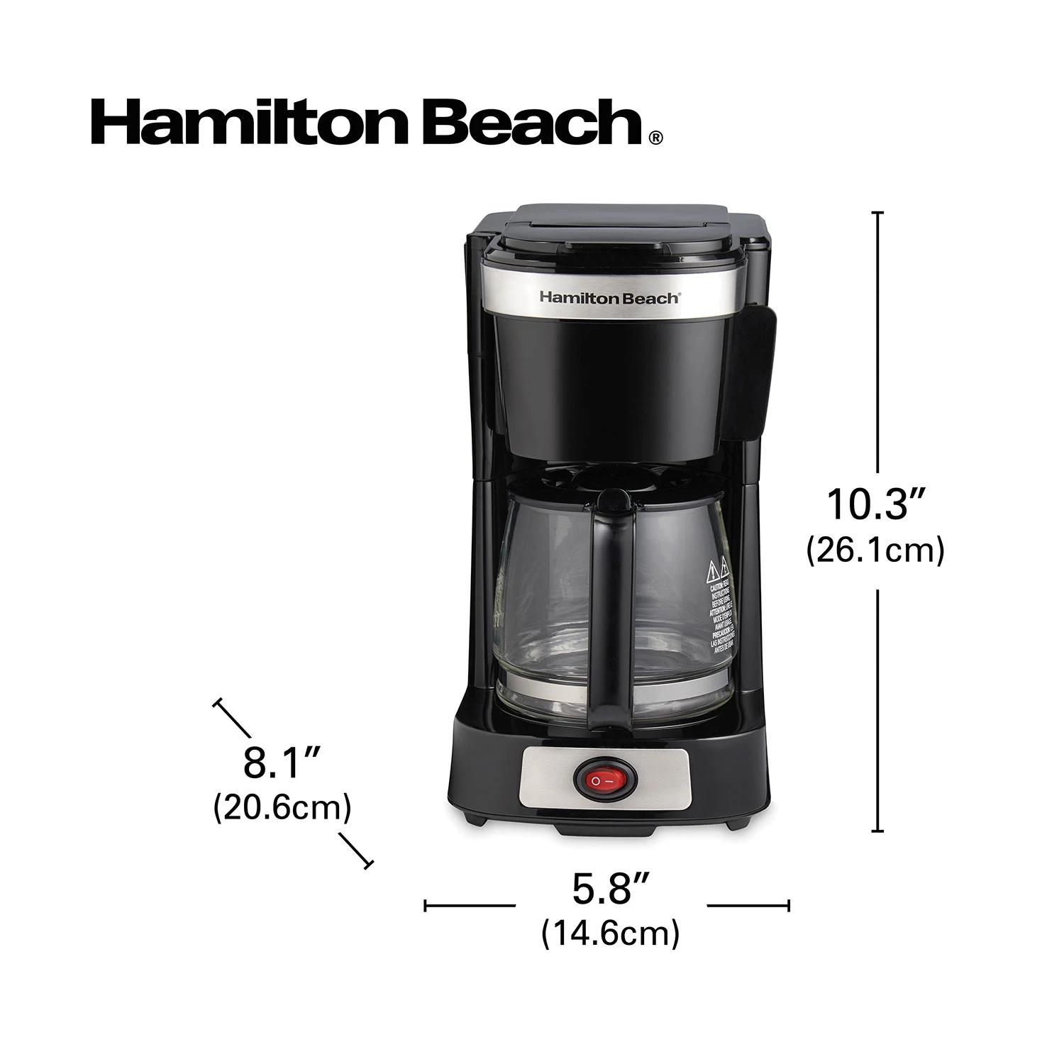 Hamilton Beach FrontFill® 5 Cup Compact Coffee Maker With Glass Carafe 9 Hamilton Beach FrontFill® 5 Cup Compact Coffee Maker With Glass Carafe - Image 9