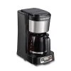 Hamilton Beach FrontFill® 5 Cup Compact Coffee Maker With Programmable Clock & Glass Carafe