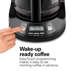 Hamilton Beach 12 Cup Programmable Coffee Maker, Black And Stainless Steel -Kitchenware Sales Shop 46293 VPA 04