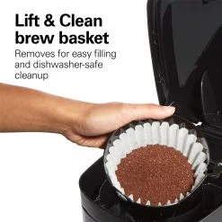 Hamilton Beach 12 Cup Programmable Coffee Maker, Black And Stainless Steel -Kitchenware Sales Shop 46293 VPA 07