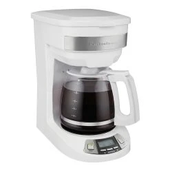Hamilton Beach 12 Cup Programmable Coffee Maker, White