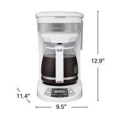 Hamilton Beach 12 Cup Programmable Coffee Maker, White -Kitchenware Sales Shop 46294 VPA 08