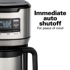 Hamilton Beach Front-Fill® 12 Cup Programmable Coffee Maker With Thermal Carafe Stainless Steel Accents -Kitchenware Sales Shop 46391 VPA 04