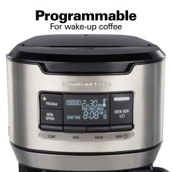 Hamilton Beach Front-Fill® 12 Cup Programmable Coffee Maker With Thermal Carafe Stainless Steel Accents -Kitchenware Sales Shop 46391 VPA 07
