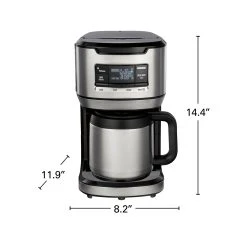 Hamilton Beach Front-Fill® 12 Cup Programmable Coffee Maker With Thermal Carafe Stainless Steel Accents -Kitchenware Sales Shop 46391 VPA 08