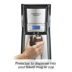 Hamilton Beach BrewStation® 12 Cup Coffee Maker Black & Stainless -Kitchenware Sales Shop 48465 05TOI