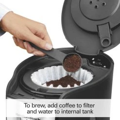 Hamilton Beach BrewStation® 12 Cup Coffee Maker Black & Stainless -Kitchenware Sales Shop 48465 06TOI