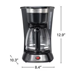 Hamilton Beach 12 Cup Coffee Maker With Stainless Steel Accents -Kitchenware Sales Shop 49631 VPA 08