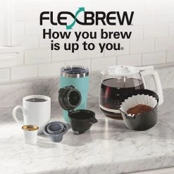 FlexBrew® Trio Coffee Maker, White Stainless -Kitchenware Sales Shop 49917 VPA 07