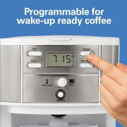 Hamilton Beach 12 Cup 2-Way Programmable Coffee Maker White 9 Hamilton Beach 12 Cup 2-Way Programmable Coffee Maker White -Kitchenware Sales Shop 49933 VPA 06