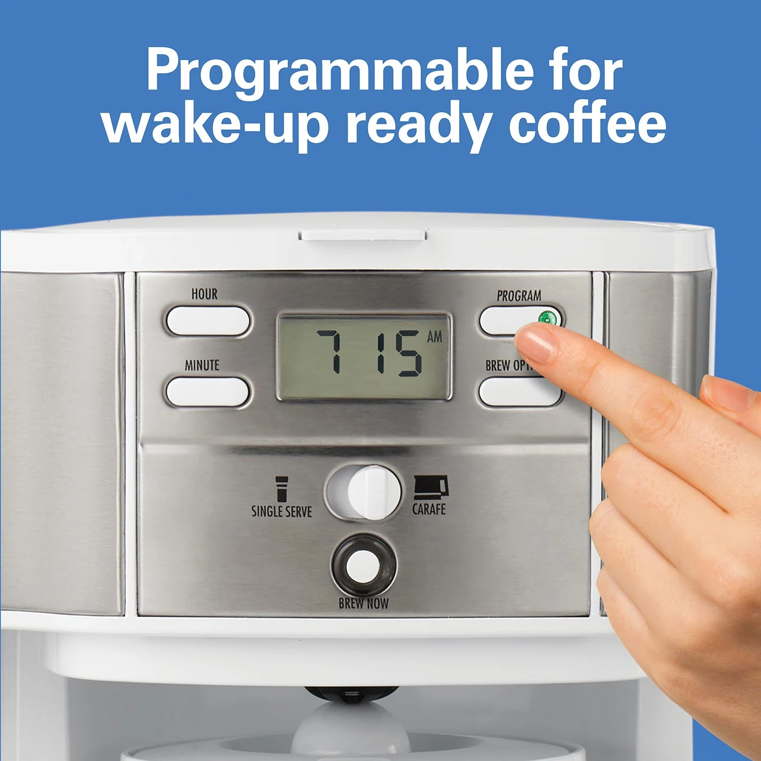 Hamilton Beach 12 Cup 2-Way Programmable Coffee Maker White 4 Hamilton Beach 12 Cup 2-Way Programmable Coffee Maker White - Image 4