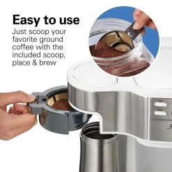 Hamilton Beach 12 Cup 2-Way Programmable Coffee Maker White 10 Hamilton Beach 12 Cup 2-Way Programmable Coffee Maker White -Kitchenware Sales Shop 49933 VPA 07