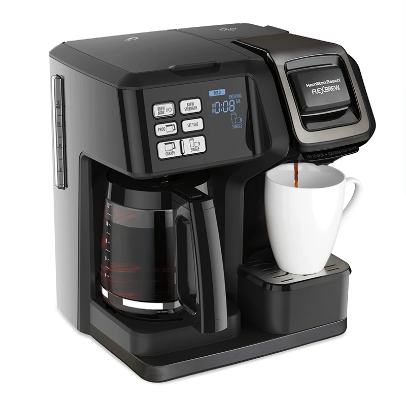 Hamilton Beach FlexBrew®Trio Coffee Maker, Black Stainless 1 Hamilton Beach FlexBrew®Trio Coffee Maker, Black Stainless